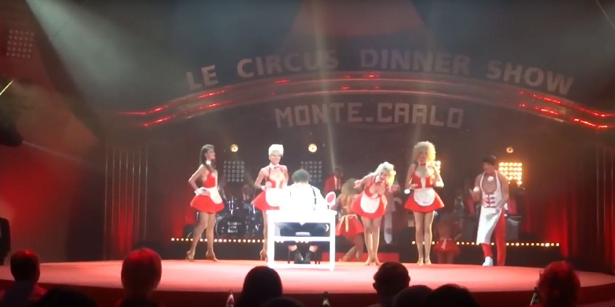 David Larible & circus theatre Bingo, Circus Dinner Show in Monte Carlo 2015 